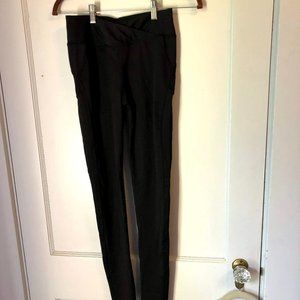 Black Cross Front ruched back Leggings